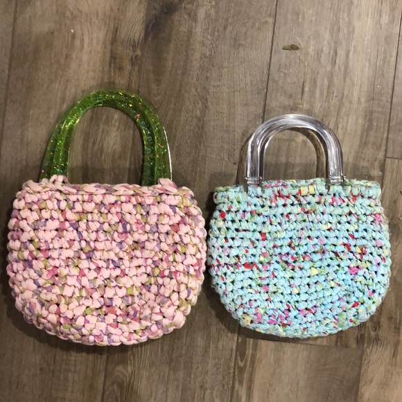 Set of Vintage IMA Knit Crochet Handbags - Picture 8 of 12